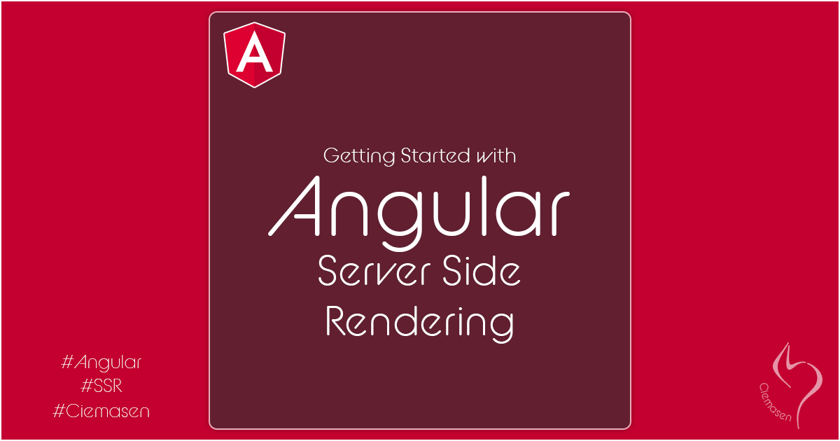 Hey, What's up, Welcome back to another very exiting tutorial by Ciemasen.Today we are going to be take a look at Angular serverside rendering with Angular Universal