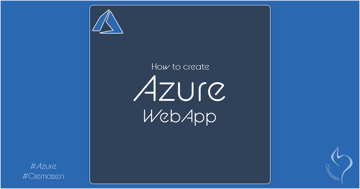 In this article we will explain how to create azure web app using azure portal with minimal steps.