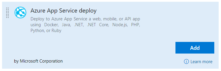 Azure devops app service deployment task